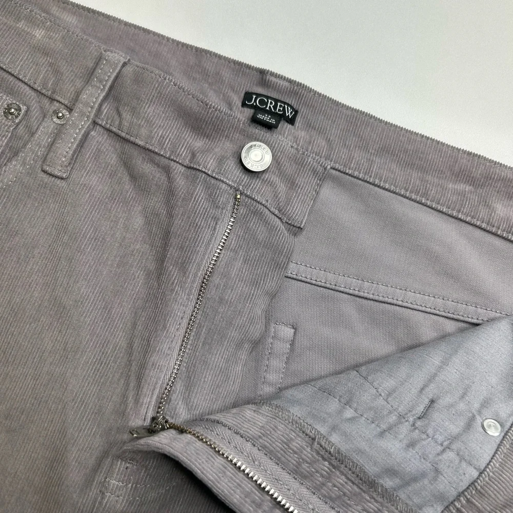 J. Crew Corduroy Pants Size 32 Gray Stretch 5-Pocket‎ Re-Imagined Office 35x28